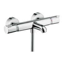 Baterie cadă-duș termostatată Hansgrohe Ecostat Comfort, montaj aparent, crom